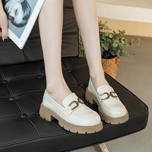 意大利KAISER凯撒羊皮厚底乐福鞋，羊皮鞋面，小众百搭 商品图6