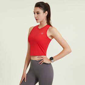 范斯蒂克 紧身运动训练速干背心户外专业跑步健身上衣女士圆领