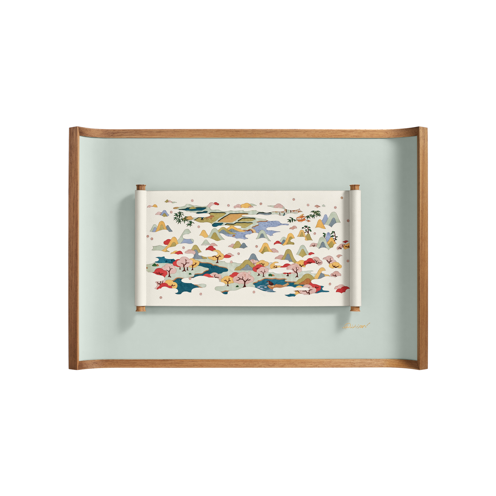 “桃花源”主题镶嵌画