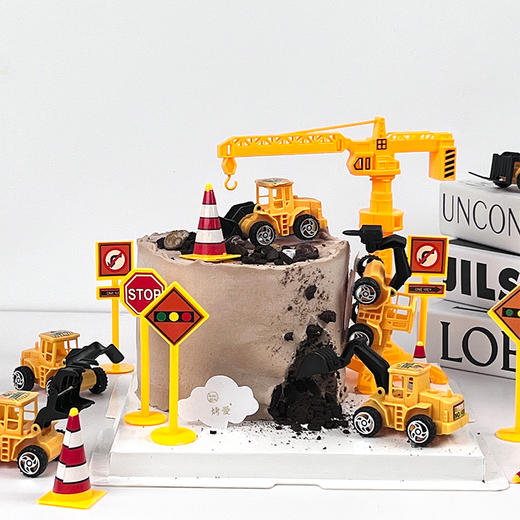 挖掘机工程儿童蛋糕（同城配送） | 烤爱 商品图1