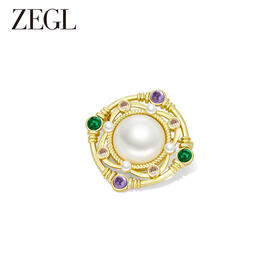 ZEGL设计师罗马假日系列人造珍珠胸针女设计感小众复古小香风配饰