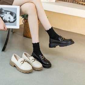 意大利KAISER凯撒羊皮厚底乐福鞋，羊皮鞋面，小众百搭