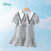 【商场同款】迪士尼童装女童短袖连衣裙洋气中大童条纹荷叶边翻尖领小飞象裙子 商品缩略图5