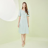 RF8E1斯尔丽瑟俪2023夏季新款名媛风纯色梯形领泡泡短袖连衣裙 商品缩略图3