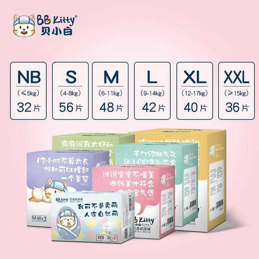 【全国包邮】贝小白婴儿纸尿裤 NB S M L XL码男女宝超薄透气正品舒适 商品图1