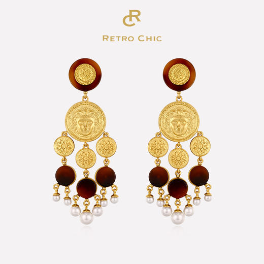 【秋瓷炫&蔡文静同款】Ancient Rome古罗马时期 | 玳瑁流苏耳环 商品图0