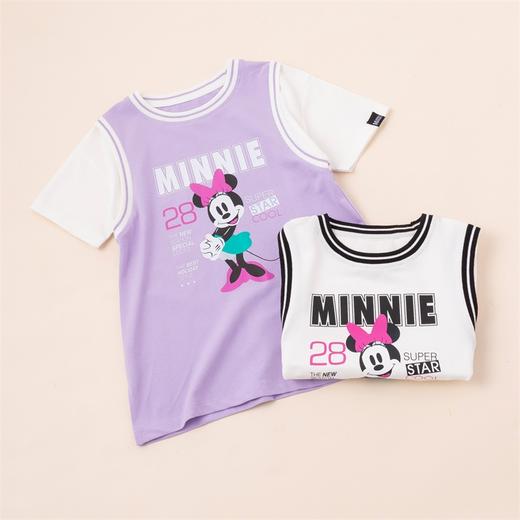 【商场同款】迪士尼童装女童短袖连衣裙夏季透气中大童米妮宝宝运动休闲裙子 商品图7