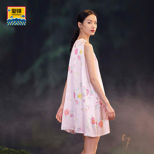 【皇锦】真丝印花背心睡裙 商品图1