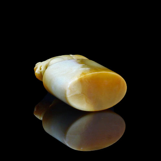 孤品014181:老挝石北部黄貔貅钮椭圆章-2.8*1.7*4.1cm 商品图4