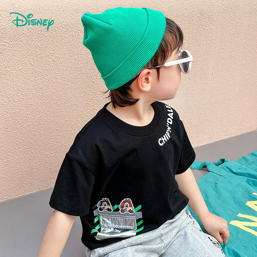 【商场同款】迪士尼童装 琪琪蒂蒂卡通短袖男童夏季新款宽松休闲T恤 商品图7