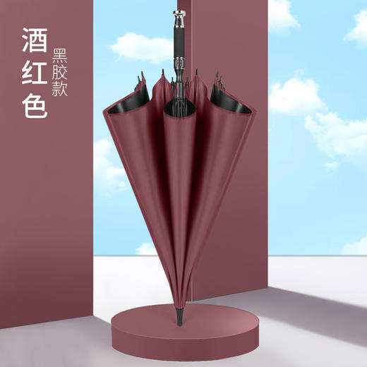 【现货秒发】男女士27寸直杆雨伞大号，双人晴雨两用伞罗马柱伞，男士女士双人车载长柄直杆伞，8骨自动开关抗风暴雨伞防晒帽雨衣太阳伞 商品图6