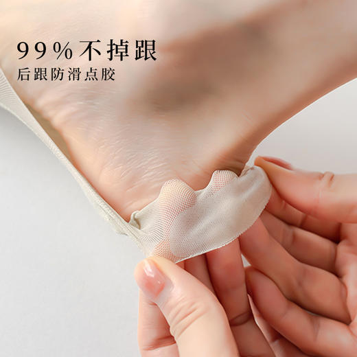 【超值10双装！隐形冰丝船袜】夏季船袜女 冰丝船袜超薄网纱隐形袜 硅胶防滑不掉跟女士船袜。ry 商品图3