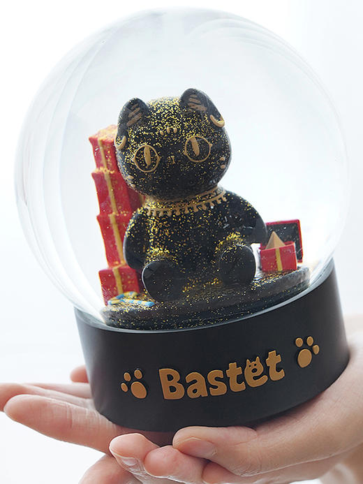 【米舍】大英博物馆盖亚安德森猫萌猫水晶球摆件 商品图1