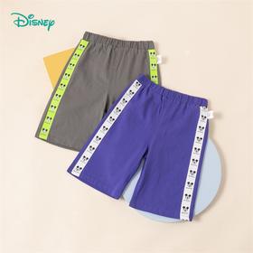 【商场同款】迪士尼童装男童裤子潮酷米奇时尚七分裤轻薄凉爽宝宝运动休闲裤222DK0315
