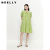 NEELLY纳俪商场同款夏季减龄娃娃领连衣裙女中长款大摆裙小个子N23051Y01117 商品缩略图0