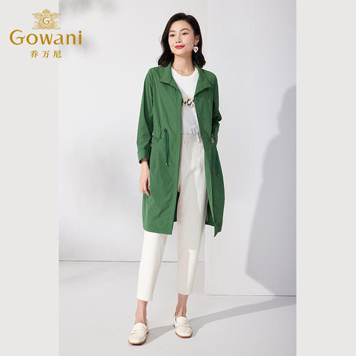 乔万尼风衣女款新款夏季外套宽松收腰薄款ET1A512 商品图1