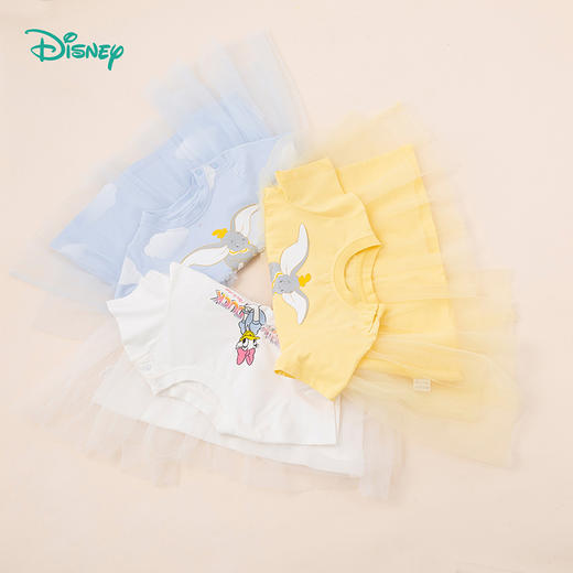 迪士尼童装女童时尚短袖网纱连衣裙中小童夏季新款甜美连衣裙 商品图4