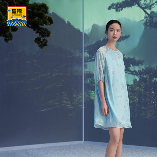 【皇锦】雪纺七分袖睡裙 商品图3