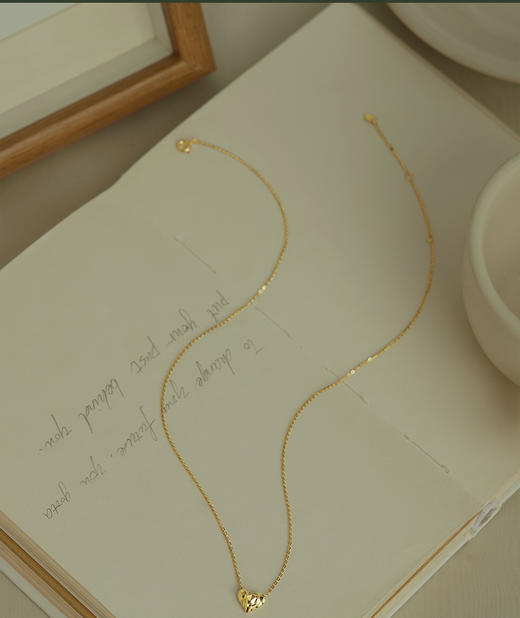Oflye潮流饰品 爱心项链女新款百搭锁骨链轻奢饰品 商品图1