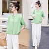 气质清新，短袖上衣阔腿裤两件套裤HR-AQHUI23050-1 商品缩略图6