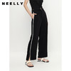 NEELLY纳俪商场同款黑色通勤西装裤女撞色竖条阔腿休闲裤百搭新款N23051H01135 商品缩略图0
