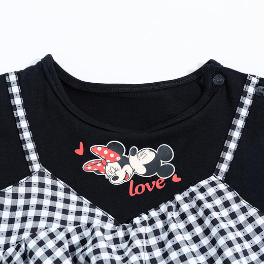 【商场同款】迪士尼童装 女童假两件短袖连衣裙夏季吊带拼接裙子女 商品图7