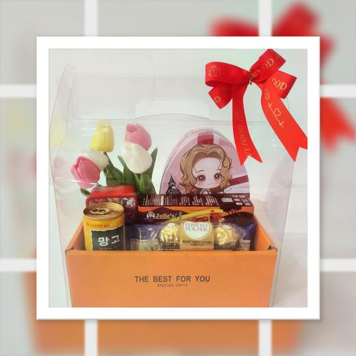 伴手礼|婚庆满月商务高端—透明仿真花男孩版/女孩版手提盒伴手礼   商品图3