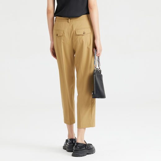 谜底条纹西裤女2023夏季新款宽松百搭休闲裤直筒九分裤236MK7107 商品图2