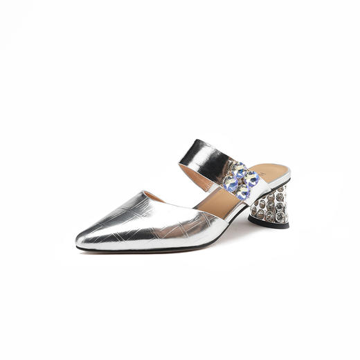 夏季新款，粗跟水钻拖鞋LD-6334 商品图14