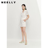 NEELLY纳俪商场同款夏季新款气质V领短袖衬衫女阔腿短裤时尚套装N23051Z01140 商品缩略图1