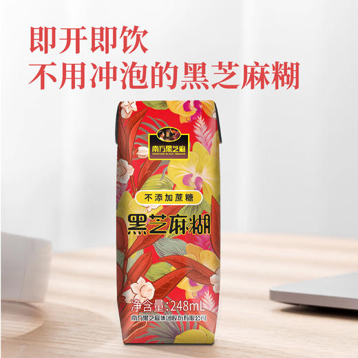 【南方黑芝麻会员福利店】南方黑芝麻不添加蔗糖黑芝麻糊即开即饮营养早餐 10支/箱 商品图1