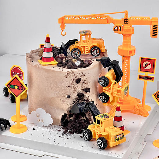 挖掘机工程儿童蛋糕（同城配送） | 烤爱 商品图3