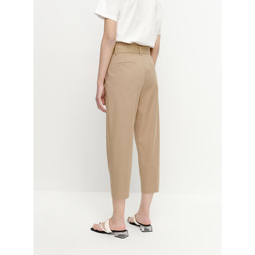 NEELLY纳俪商场同款夏季高腰系带休闲裤女百搭哈伦九分裤直筒裤N23051H01136 商品图3