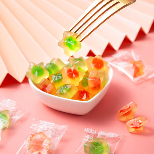 「两款口味！爆浆流芯」爆浆白桃葡萄软糖 水果汁夹心糖果qq糖小零食 商品图2