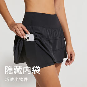 【折扣】科里芙跑步运动速干短裙后腰口袋可装手机短裙