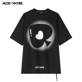 YKYB 23SS黑桃印花宽松廓形短袖T恤