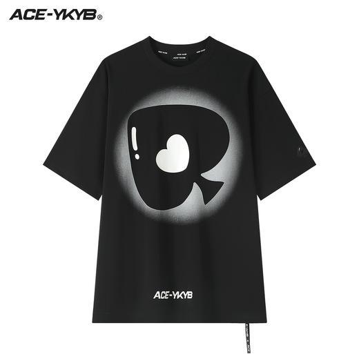 YKYB 23SS黑桃印花宽松廓形短袖T恤 商品图0