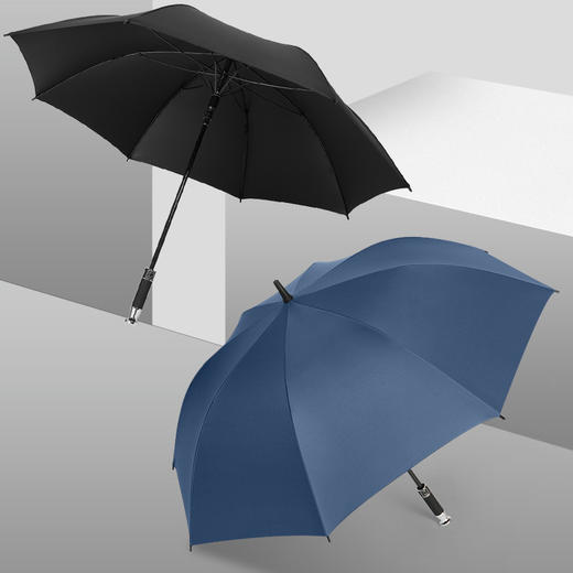 【现货秒发】男女士27寸直杆雨伞大号，双人晴雨两用伞罗马柱伞，男士女士双人车载长柄直杆伞，8骨自动开关抗风暴雨伞防晒帽雨衣太阳伞 商品图0