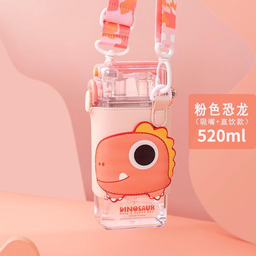 小比咔方形儿童水杯带吸管夏季男上学专用迪士尼双饮水壶女孩便携（TMY-4508） 商品图2