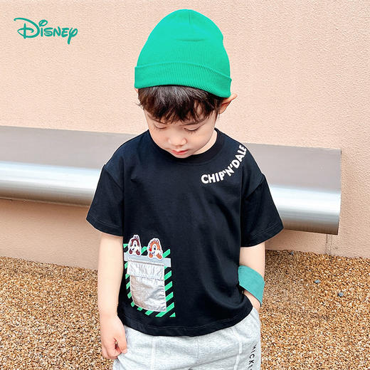 【商场同款】迪士尼童装 琪琪蒂蒂卡通短袖男童夏季新款宽松休闲T恤 商品图8