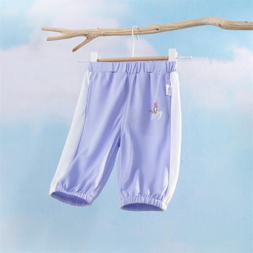 迪士尼童装 女童撞色七分裤夏季新款时尚休闲裤女宝宽松束脚裤 商品图4