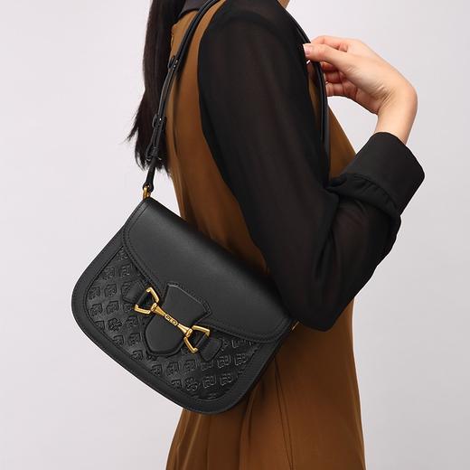 保兰德PLD东方雅奢45度老花经典连环扣系列马鞍包单肩通勤必备女包 商品图6