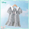 【商场同款】迪士尼童装女童短袖连衣裙洋气中大童条纹荷叶边翻尖领小飞象裙子 商品缩略图8