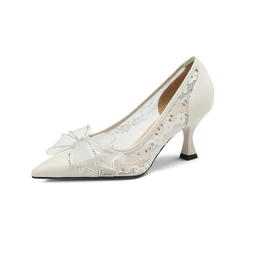 性感百搭，蝴蝶结蕾丝纱网高跟鞋DB-M5556 商品图13