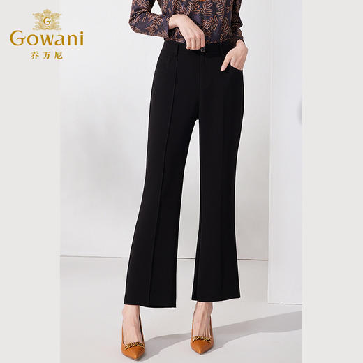 乔万尼西装裤女夏季新款微喇裤显瘦休闲裤ET1F507 商品图2
