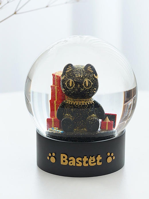 【米舍】大英博物馆盖亚安德森猫萌猫水晶球摆件 商品图2
