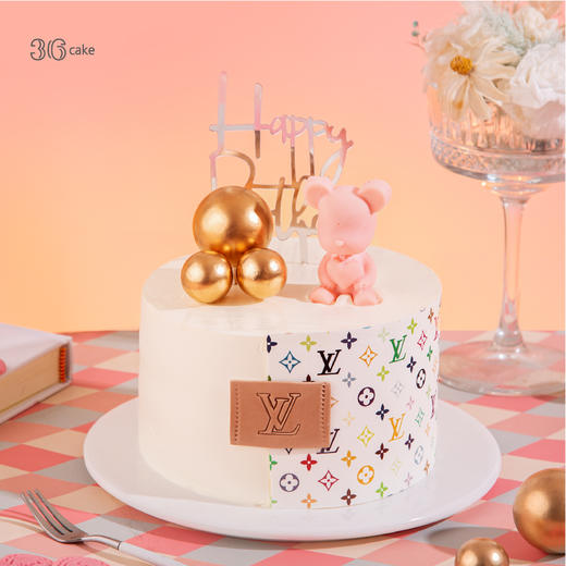 粉巧熊·奶油蛋糕，可选1.5/2.5/0kt 商品图1