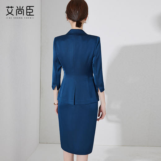 艾尚臣西装外套女通勤工装高级感通勤修身洋装缎面感职业套装薄 商品图3