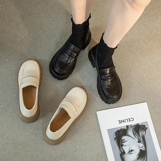 意大利KAISER凯撒羊皮厚底乐福鞋，羊皮鞋面，小众百搭 商品图1