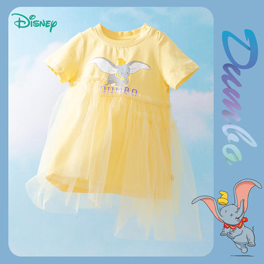 迪士尼童装女童时尚短袖网纱连衣裙中小童夏季新款甜美连衣裙 商品图8